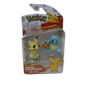 Pokemon MIMIKYU & SQUIRTLE Figures Battle Pack Nintendo Brand New